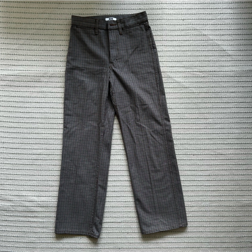 UNIQLO Straight Leg Checkered Pants